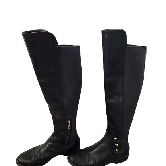 Tommy Hilfiger Twirme Equestrian Leather black tall boots sz 8M like new - Picture 5 of 7